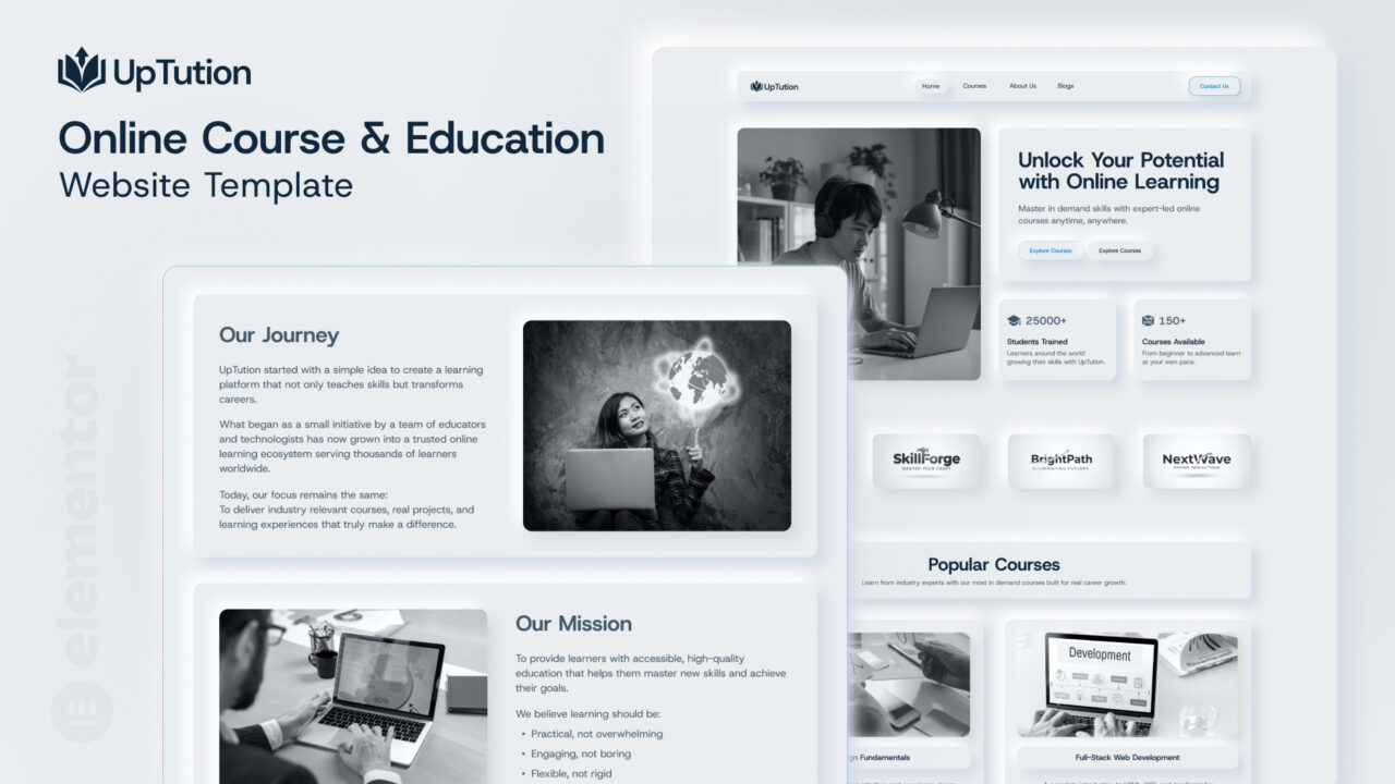 UpTution-Online-Course-And-Education-Elementor-Template-Thumabnail | DesignToCodes
