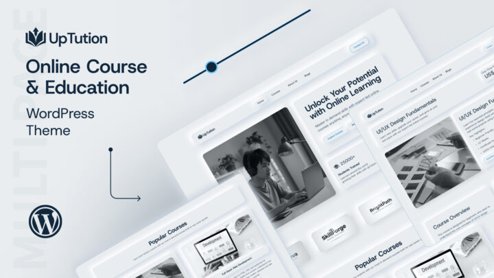 UpTution-Online-Course-And-Education-WordPress-Theme-Thumbnail | DesignToCodes