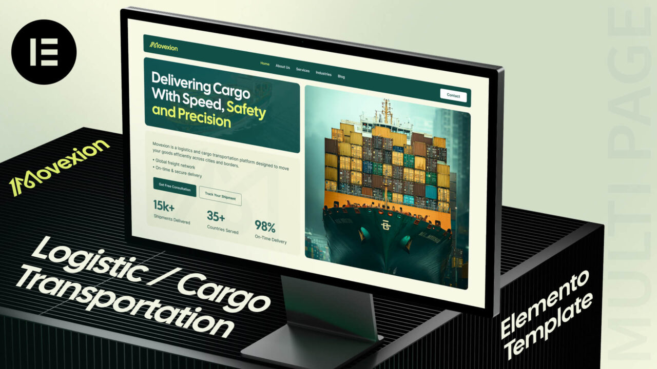 Movexion-Logistics-Transportation-Elementor-Template | DesignToCodes