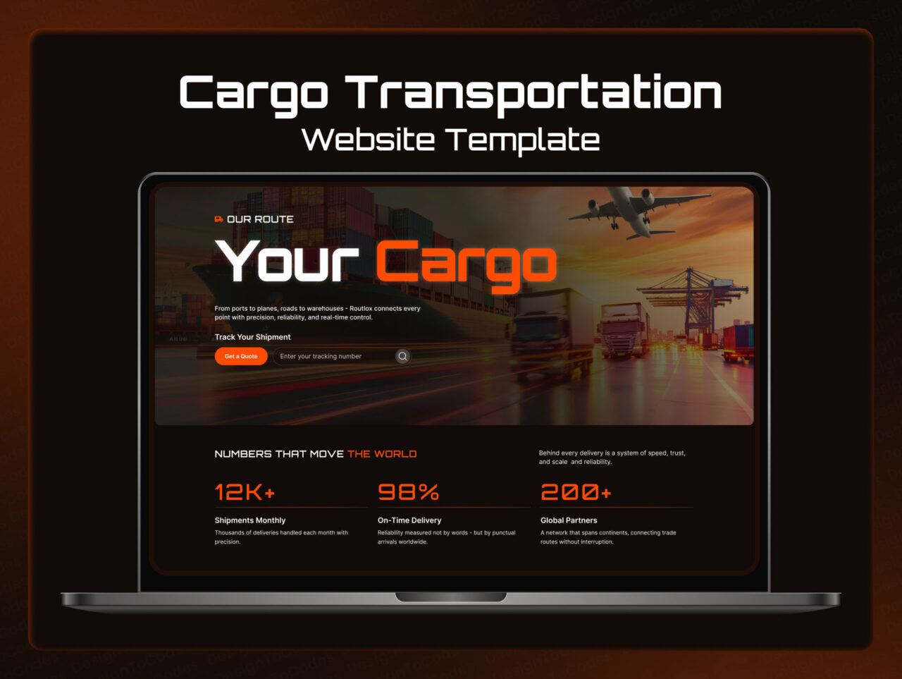 Routlox-Cargo-Transportation-Framer-Template | DesignToCodes