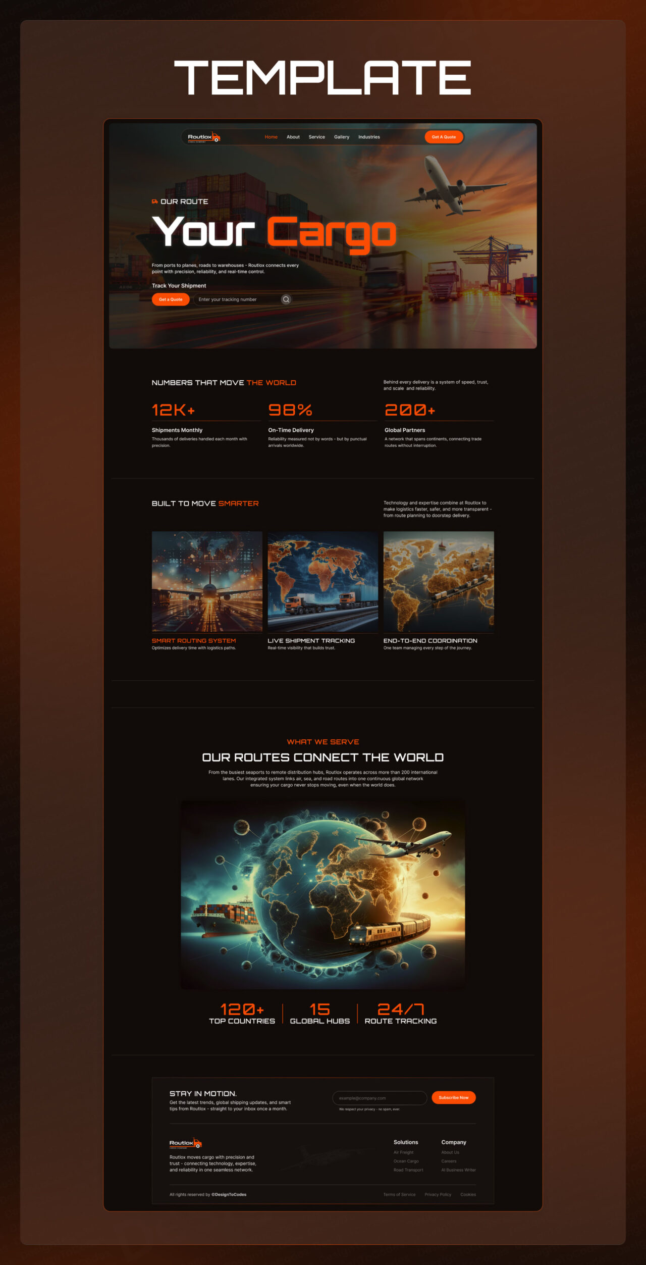 Routlox-Cargo-Transportation-Framer-Template | DesignToCodes