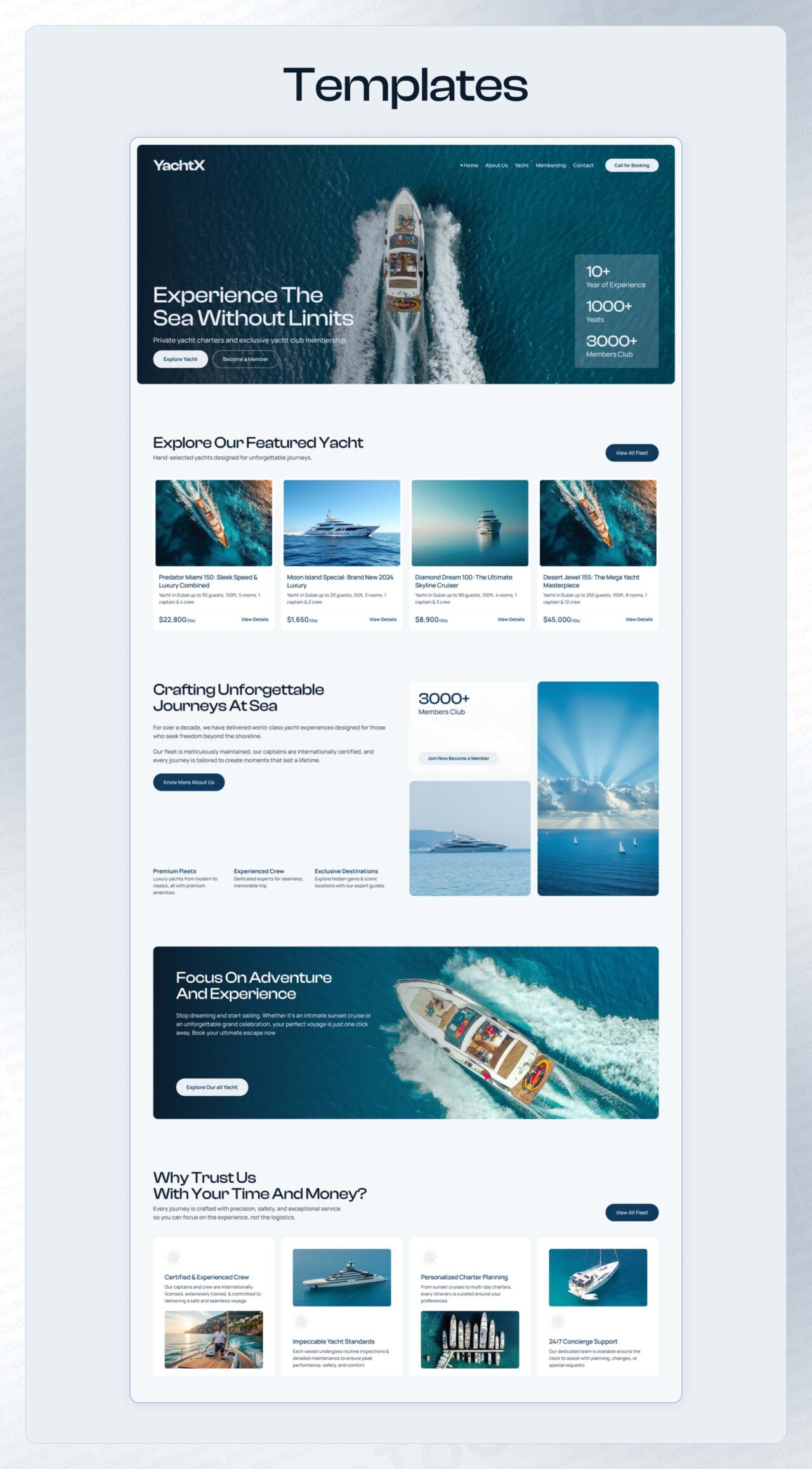 YachtX-Yacht-Club-and-Boat-Rental-Framer-Template | DesignToCodes
