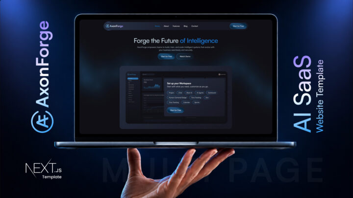 Axonforge-AI-SaaS-Nextjs-Template-Thumbnail | DesignToCodes