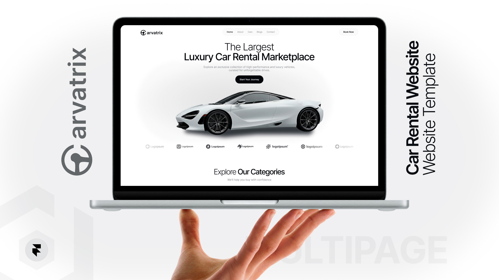 Carvatrix-Car-Rental-Framer-Website-Thumbnail | DesignToCodes