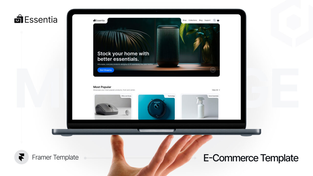 Essentia-Template-Framer-Thumbnail | DesignToCodes