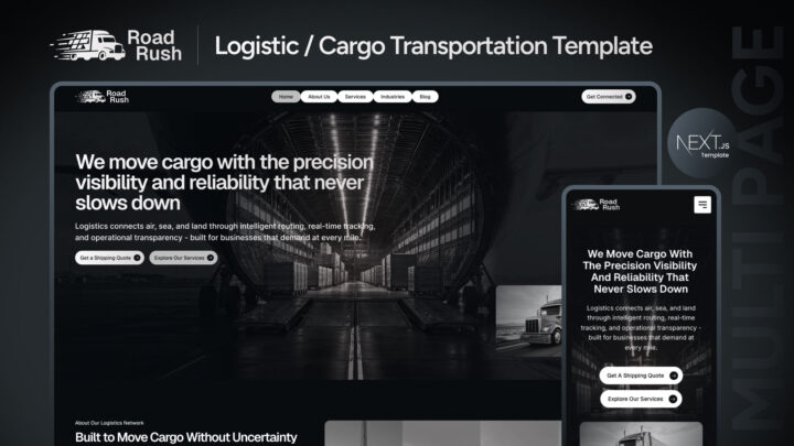 Roadrush-Logistics-Nextjs-Template-Thumbnail | DesignToCodes