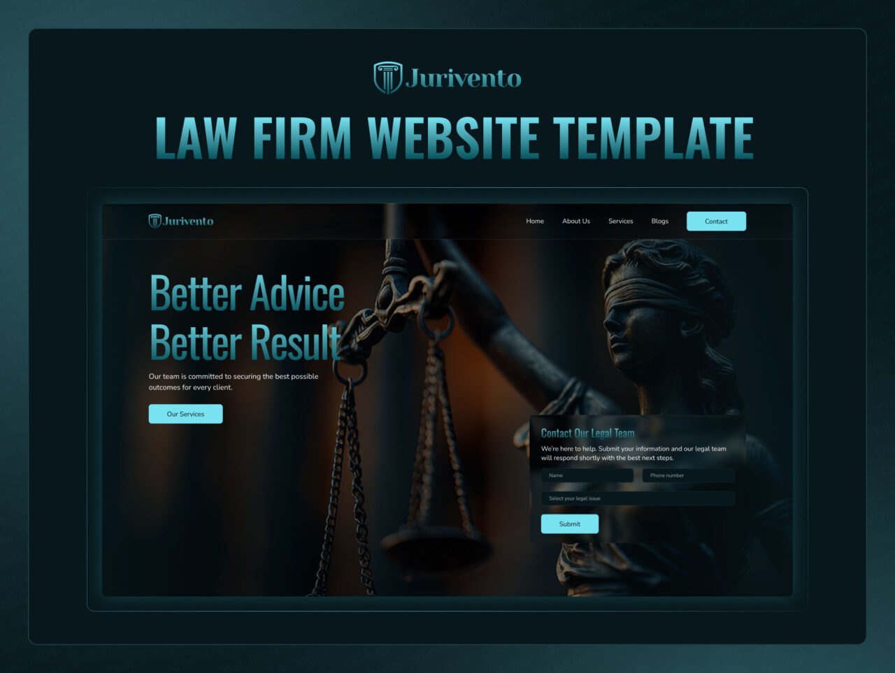Jurivento-Law-Firm-Website-Framer-Template | DesignToCodes