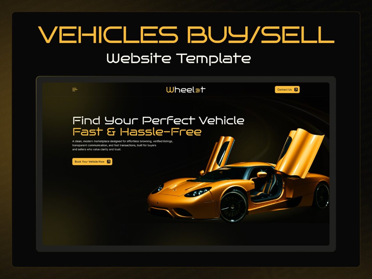 Wheelot-Vehicle-Marketplace-Framer-Template | DesignToCodes