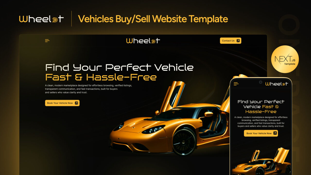 Wheelot-Vehicles-Buy-Sell-NextJs-Template | DesignToCodes