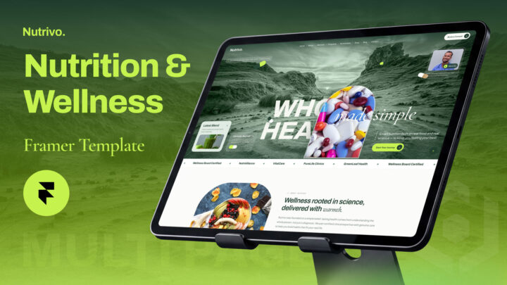 Nutrivo-Template-Framer-Thumbnail | DesignToCodes