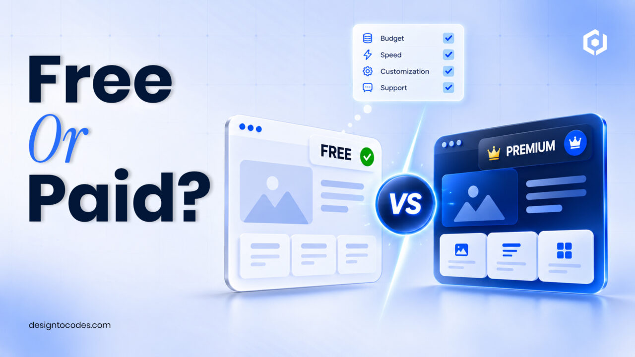 Free vs paid website templates | DesignToCodes