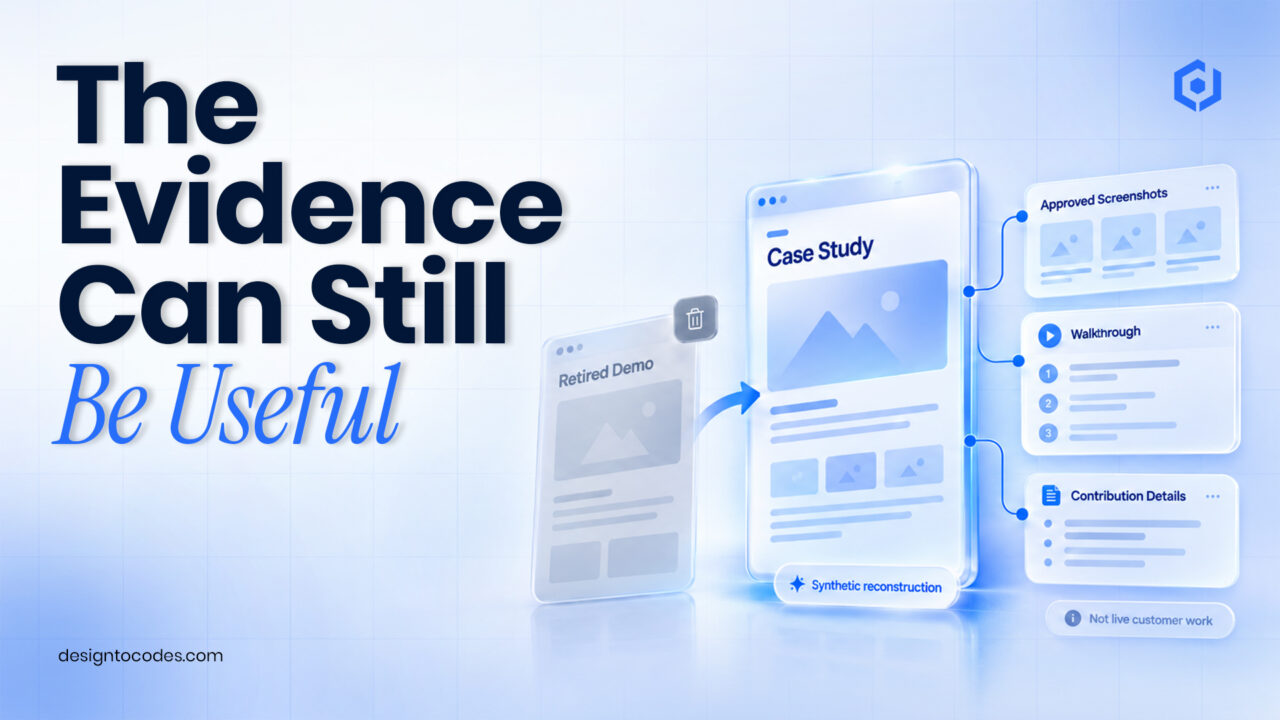 Portfolio project without live demo | DesignToCodes